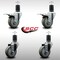 Service Caster 3.5'' SS Gray Poly Swivel 1-5/8'' Expanding Stem Caster Set 2 Total Lock Brakes, 4PK SCC-SSEXTTL20S3514-PPUB-2-S-2-158 - alternate 3